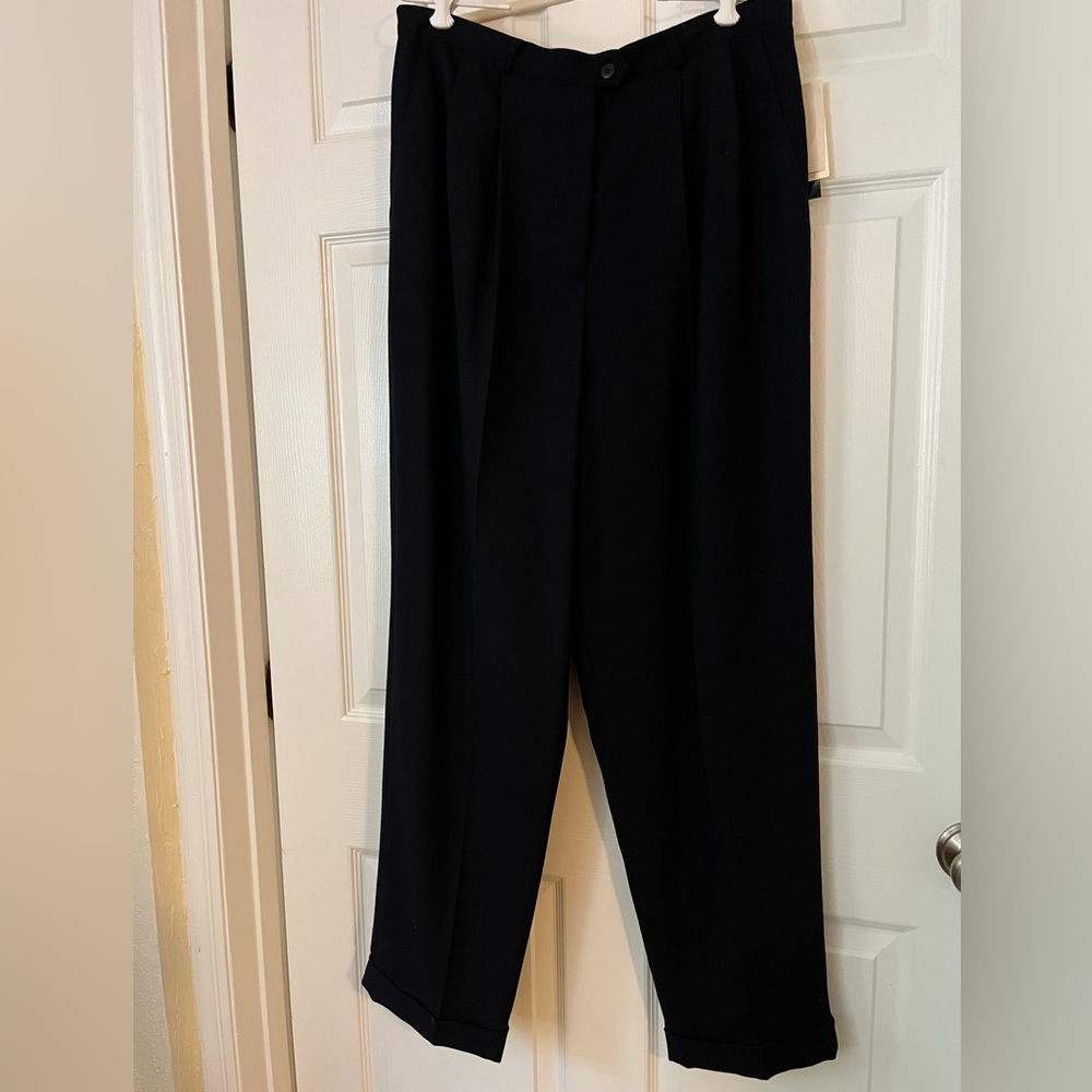 NWT Vtg Ralph Lauren Women's Trousers 14W Dark Navy - Picture 6 of 6